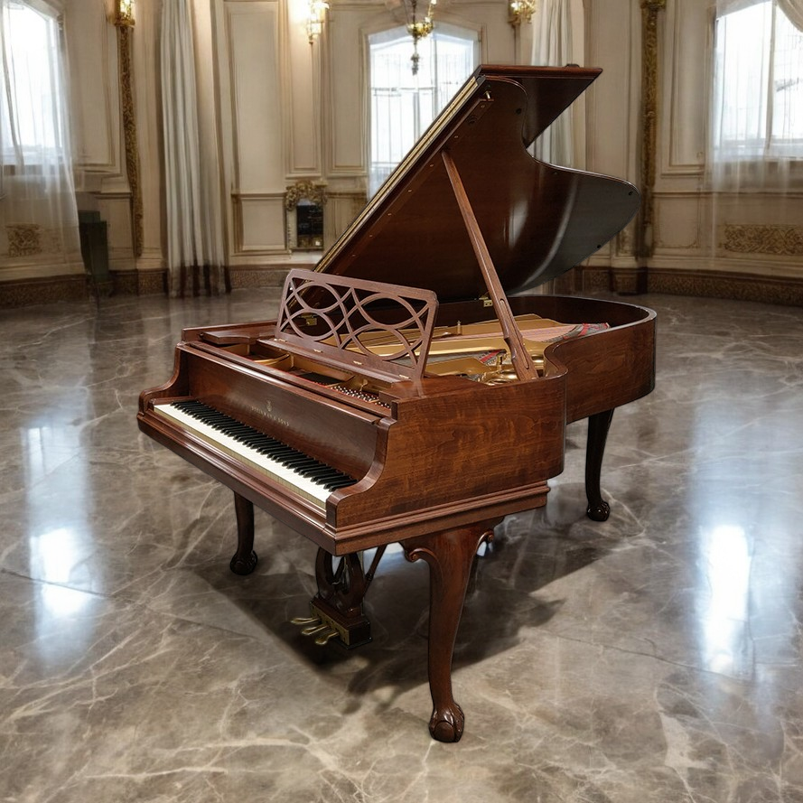 Restored grand piano for luxury interior design