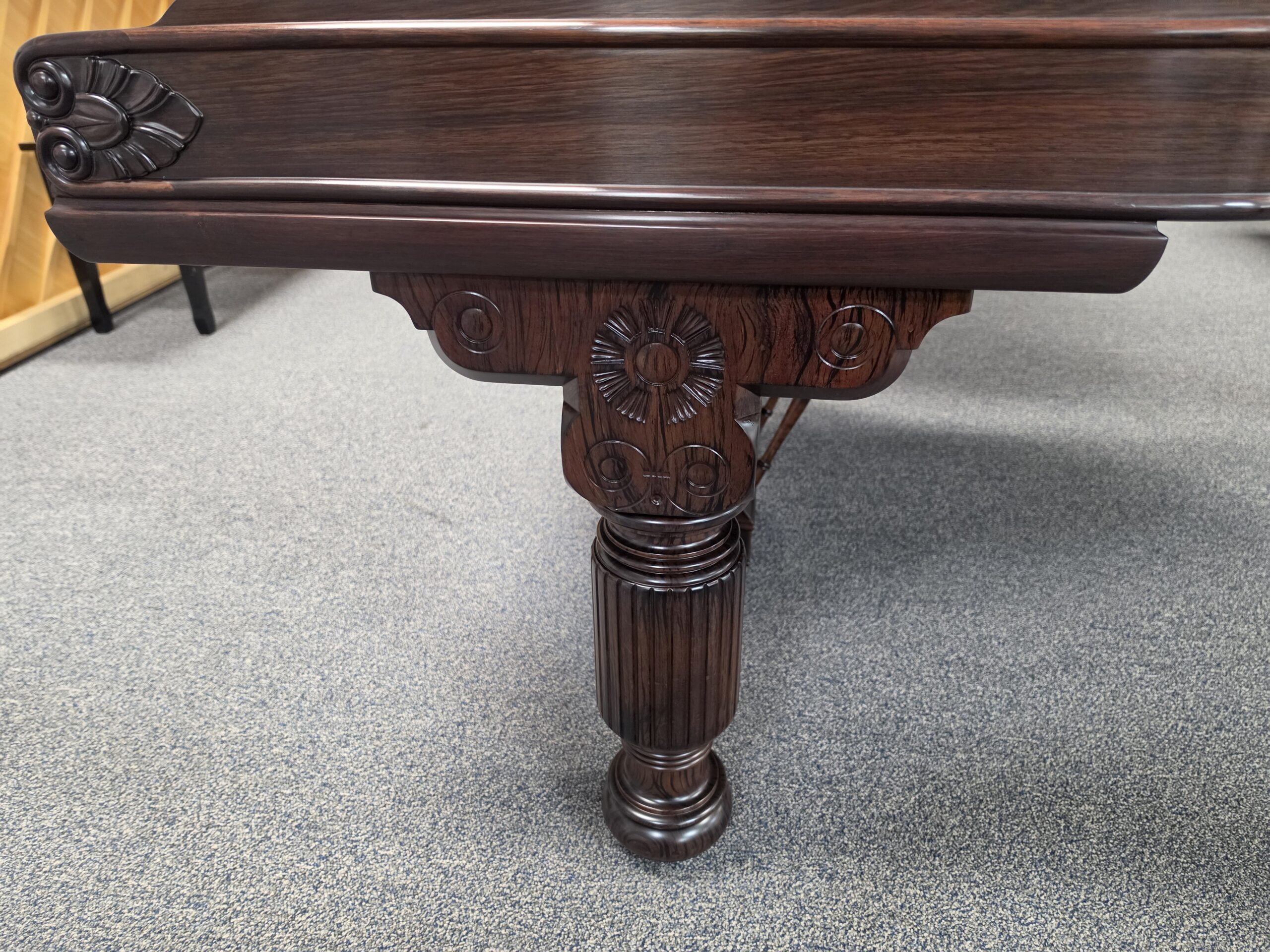 Hand carved leg